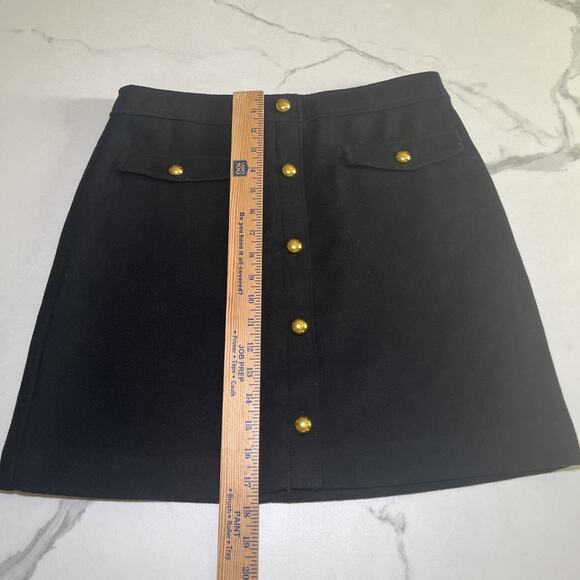 Ann Taylor Loft Womens Black Wool Blend Skirt Pockets Fully Lined Size 6 NWOT - Picture 6 of 12